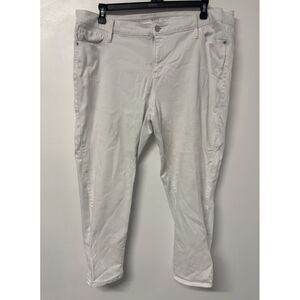 a.n.a.  Womens Pants White 20W Plus Skinny Ankle Stretch‎ #36